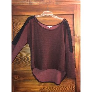 Sweater with shoulder detailing